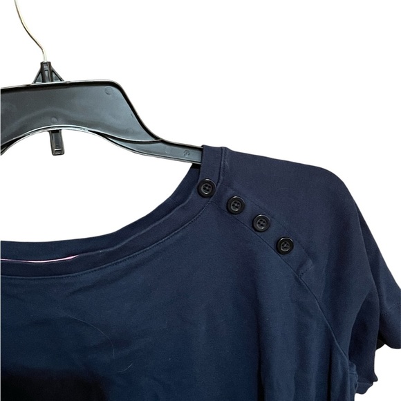 Plus Sz Jones New York Sport Navy Shirt Woman Size 3x. Buttons on shoulder - Picture 3 of 4